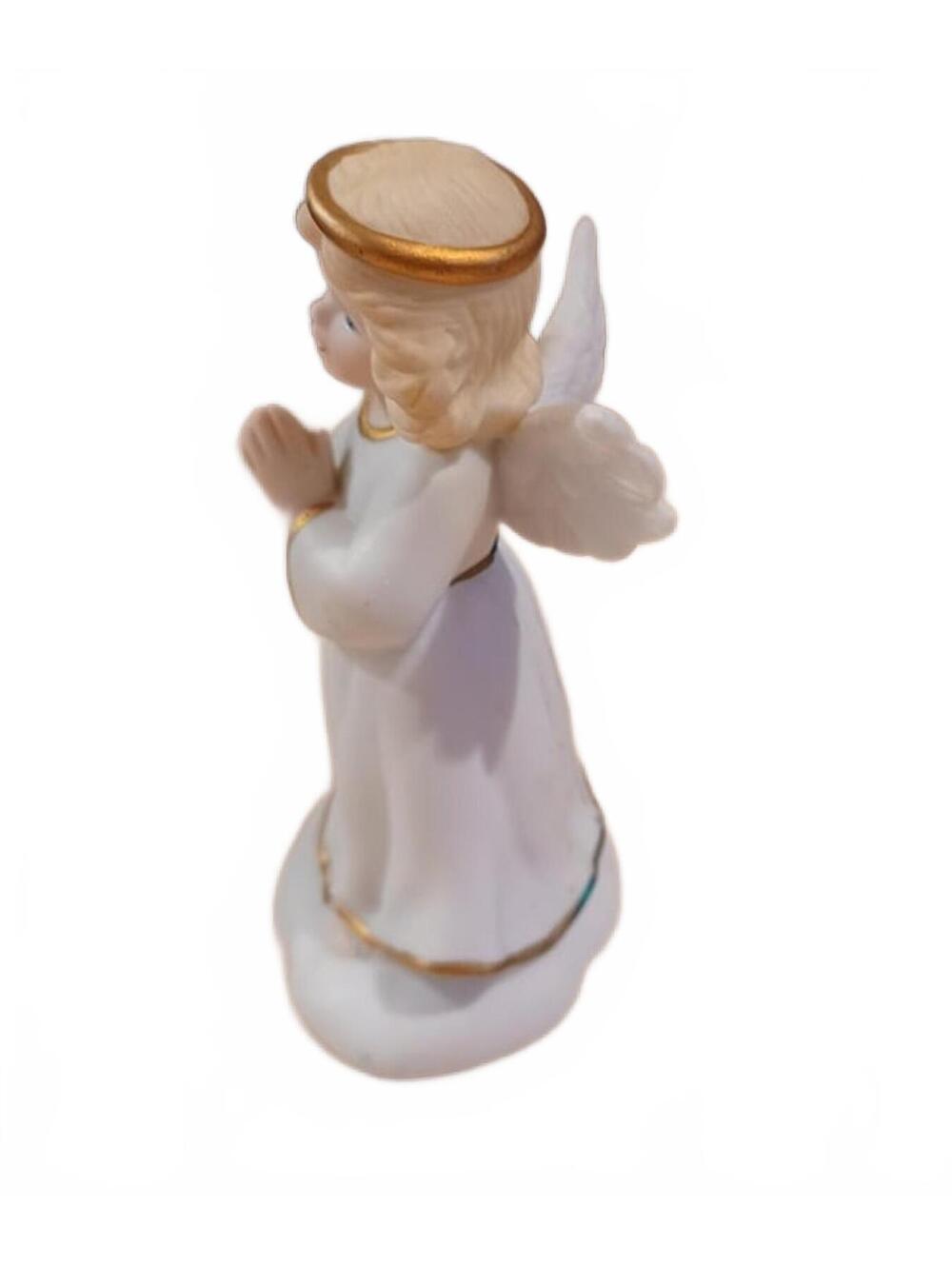 Vintage 1996 Bisque Porcelain Golden Blessing Girl Angel - Picture 2 of 5